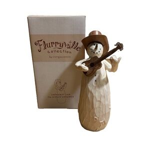 Snowdrift Sam Singin’ Snowman Flurryville LivingQuarters Figurine with Box